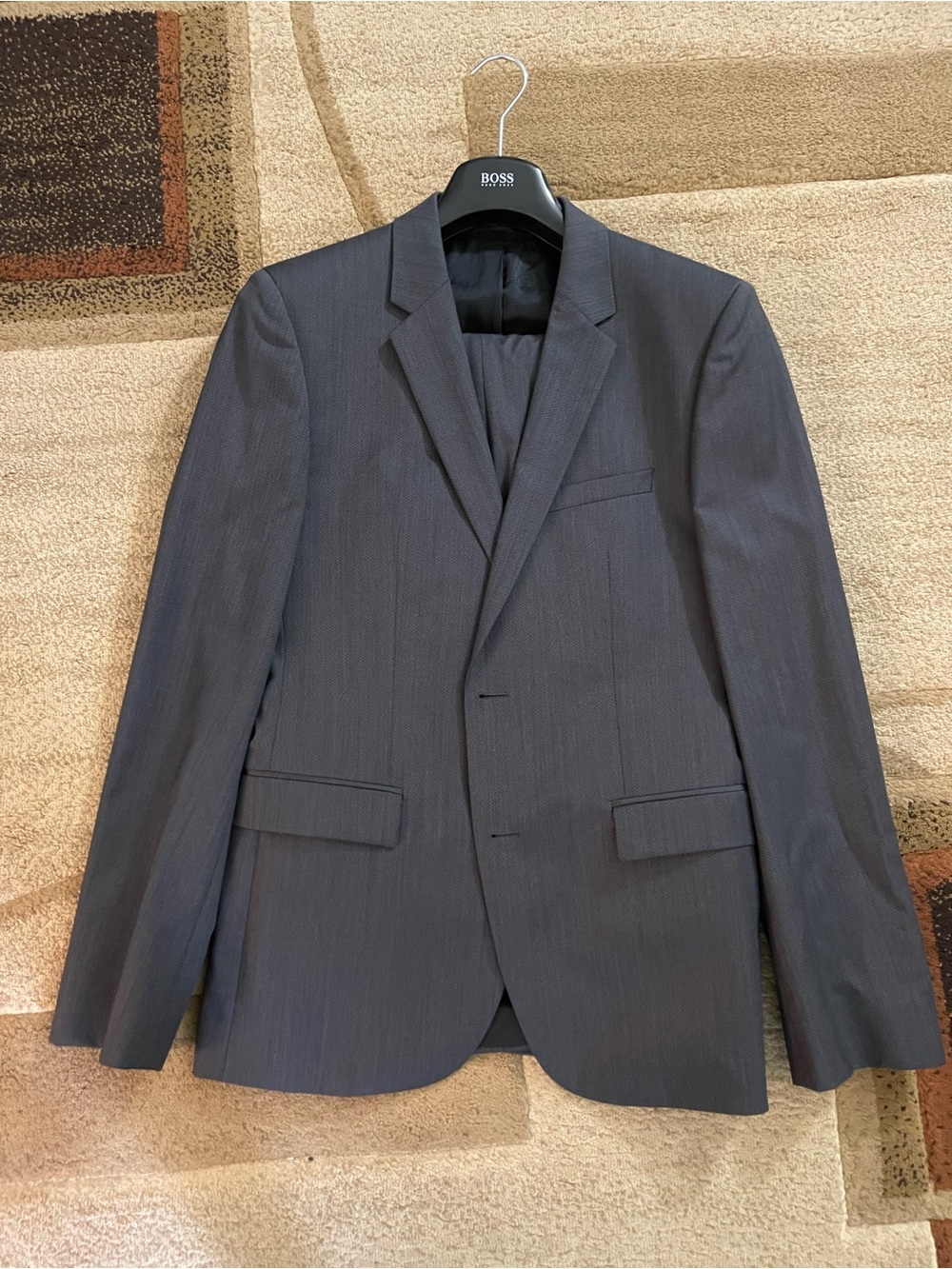 Boss Men's Charcoal Pinstripe Sport Coat